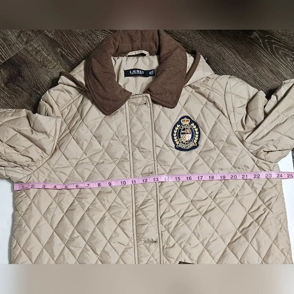 Lauren Ralph Embroidered Quilted Hooded Jacket Size:XL  NWT - Picture 10 of 11